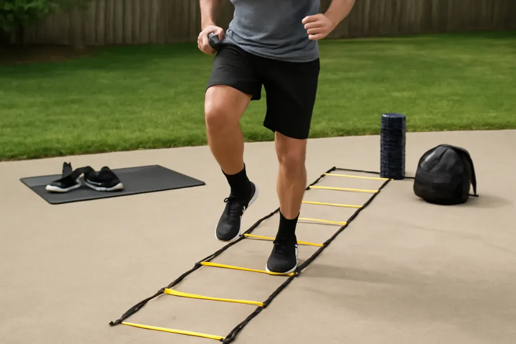 Photo illustrating agility ladder drills for beginners