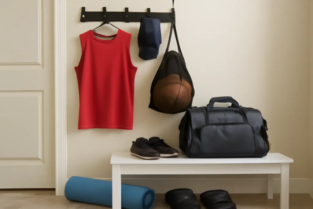 A second photo showing a related step or detail for mudroom sports storage small entryway
