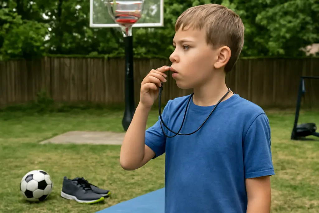 A second photo showing a related step or detail for whistle types outdoor indoor use