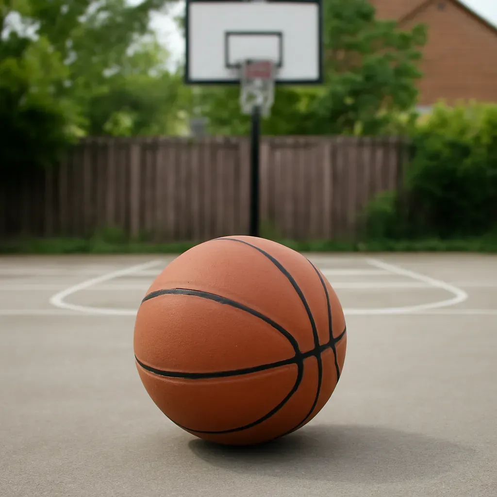 AI-generated editorial product photograph (not the exact linked listing) of basketball weighted training ball (recreational)